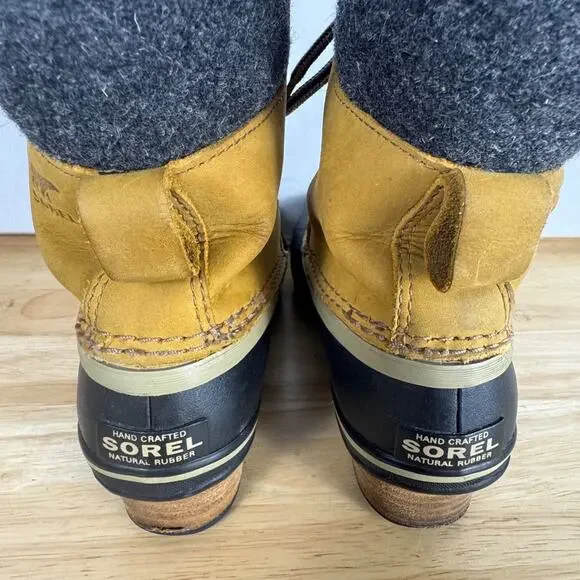 Sorel Women's Slimpack Lace Up Leather Brown Waterproof Duck Winter Boot Size 6 - Picture 7 of 8